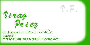 virag pricz business card